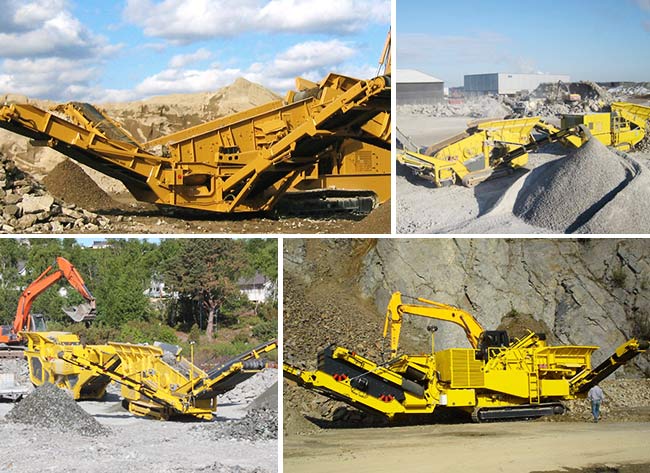 各種履帶移動破碎機生產現(xiàn)場