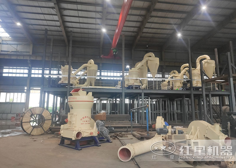 磨粉生產(chǎn)線中給料機、提升機現(xiàn)場安裝圖